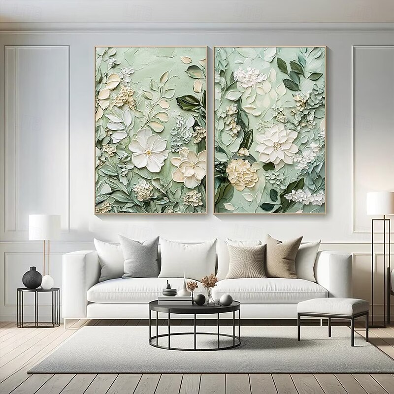 Mintura Handmade 3D Texture Flower Oil Paintings On Canvas Wall Art Decoration Modern Abstract Picture For Home Decor Rolled Frameless Unstretched Painting2