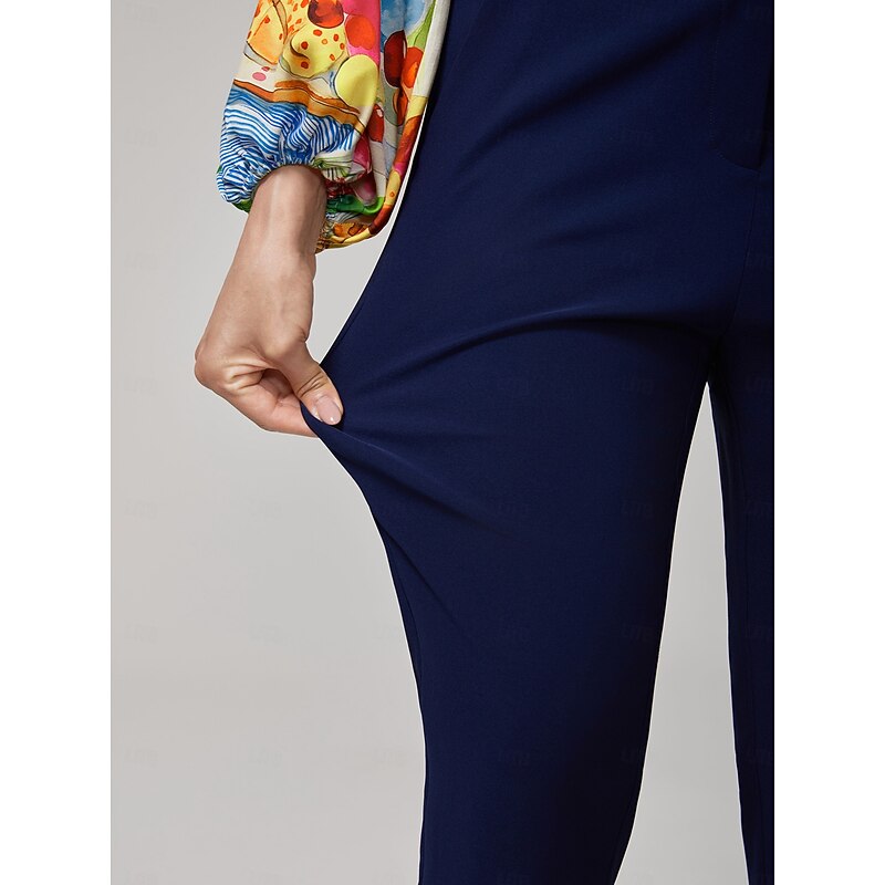 Women's Unisex Trousers Ankle-Length Elegant Casual Casual Dark Blue Summer Spring Autumn / Fall XS S M2