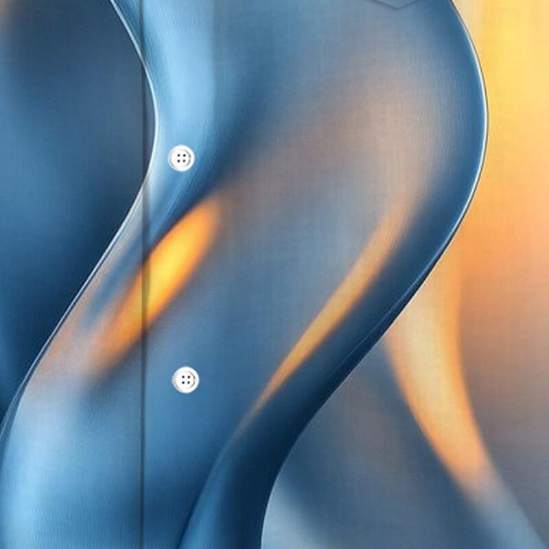 Men's Gradient Waves Color-blocking Shirt Summer Shirt Button Up Shirt Short Sleeve Fashion Casual Outdoor Vacation Dailywear Summer Spring Turndown 3D Print Collared Shirts Front One Pocket Blue Gray2