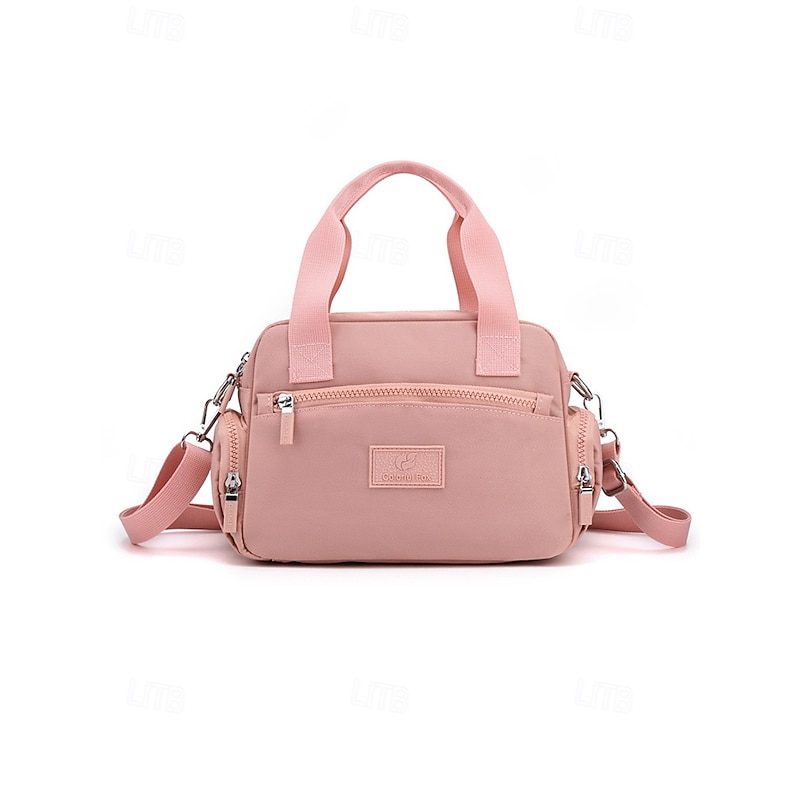 Women's Water-Repellent Nylon Shoulder Bag – Lightweight Casual Tote with Multiple Pockets, Stylish Crossbody Handbag for Travel, Work and Daily Use3