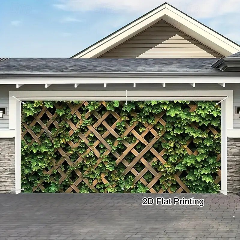 Outdoor Garage Door Cover Hedge Fall Autunm  Banner Large Tapestry Backdrop Decoration for Holiday Outdoor Garage Door Home Wall Decorations3