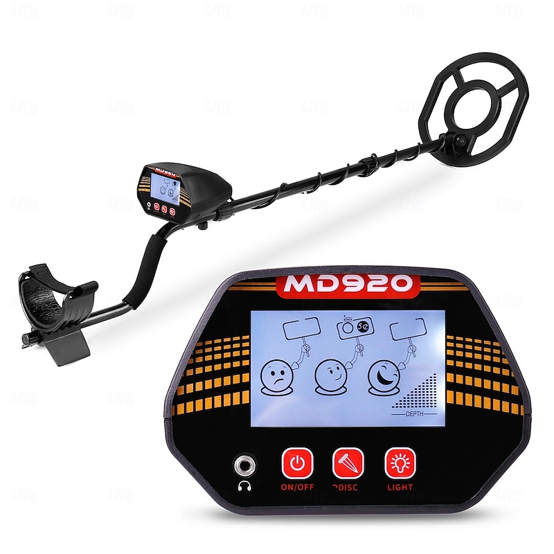MD920 Underground Metal Detector Treasure Finder Gold Digger with 3.5mm Earphone Jack Waterproof Treasure Metal Detector