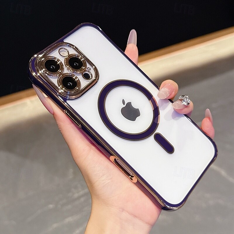 Phone Case For iPhone 17 Pro Max 17 Air 16 15 14 Pro Max Plus 16e 13 Pro Max Back Cover Magnetic Shockproof Acrylic4