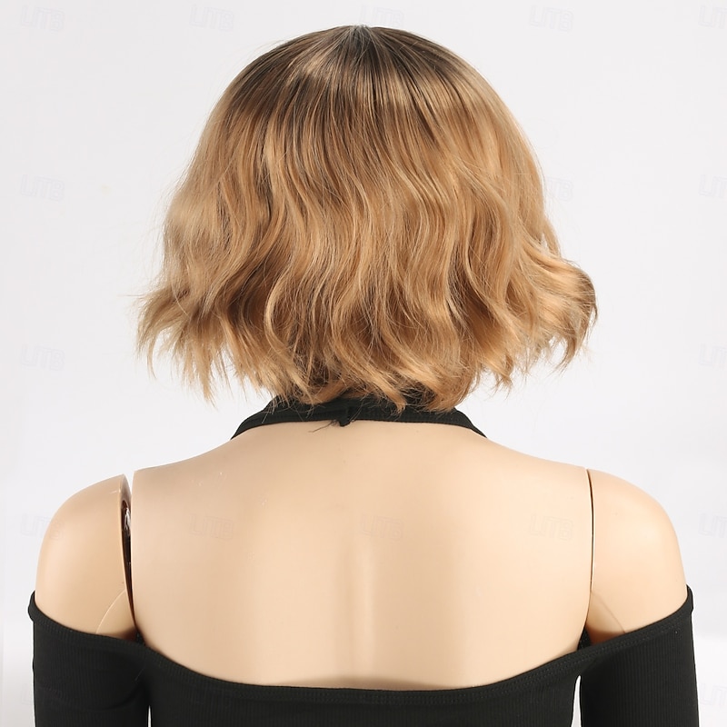 Soft Wavy Medium Wigs Natural Looking Synthetic Wigs for Ladies Daily Cosplay Hair Wig4