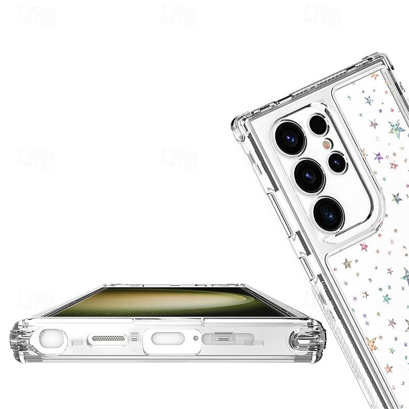 Phone Case For Samsung Galaxy S25 S25 Edge S24 Ultra Plus S24 FE S23 A16 A55 5G A35 5G A25 A15 Back Cover Transparent Shockproof Heart Butterfly TPU Acrylic PC3