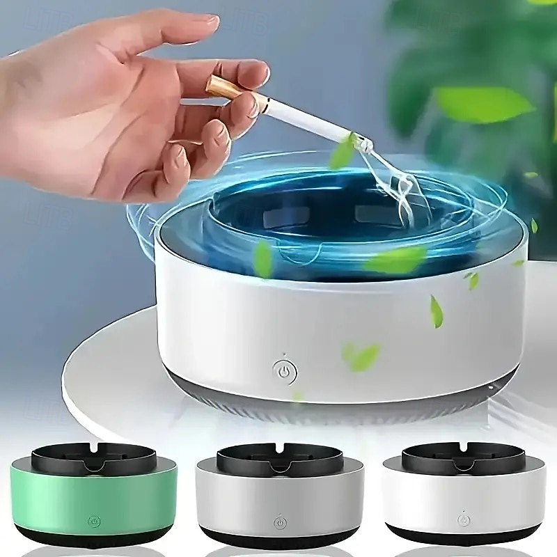 2-in-1 Smart Smokeless Ashtray Instantly Removes The Smell And Odour Of Second-hand Smoke Suitable For Home Office Outdoor Household Appliances Holiday Gifts2