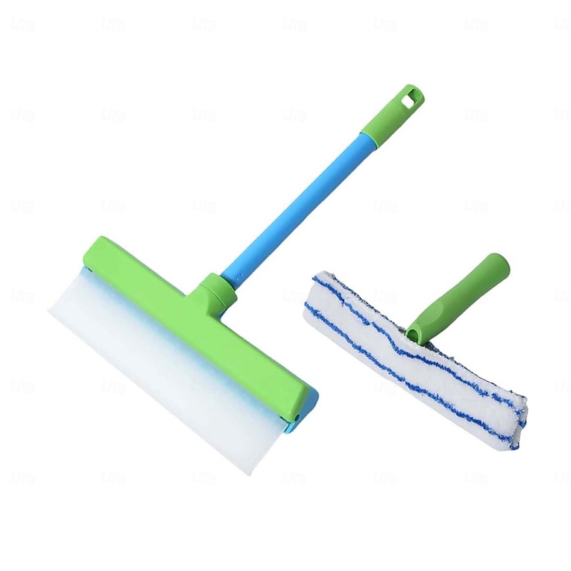 3 in 1 Recyclable Silicone Window Squeegee Kit Glass Cleaning Tools with Silicone Squeegee & Microfiber Scrubber for Home Shower Car Windshield Cleaning3