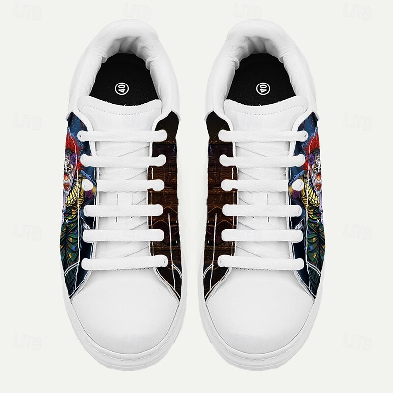 Men's Limited Edition Vincent Hie Clown Art Sneakers – Halloween Graphic Casual Shoes for Horror Fans and Streetwear Style4