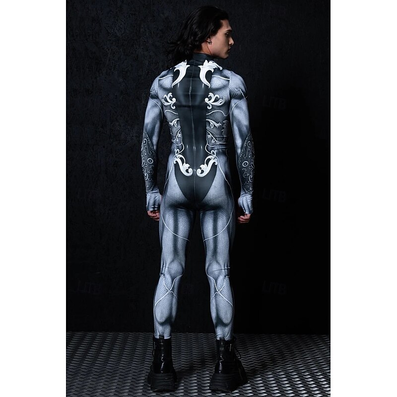 muscle Bodysuit Full Body Catsuit Scary Costume Men's Women's Boys' Kid's Adults' Performance Party Club Halloween Carnival Day of the Dead Easy4
