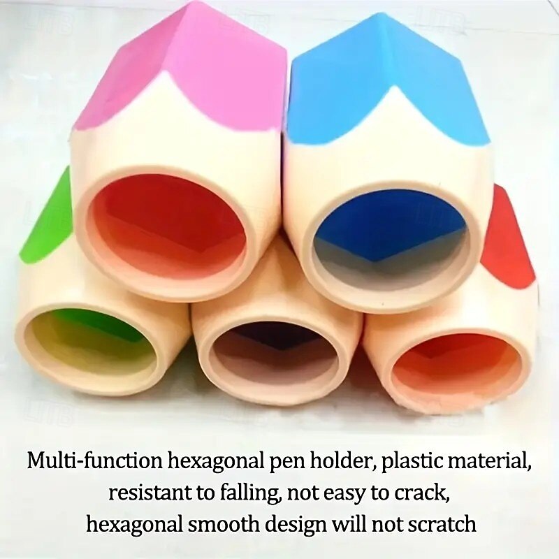 7pcs Pencil Shaped Pen Holders Back to School Gift, Cute Cartoon Stationery Organizer with Compartments, Portable Pencil Storage Box for Students, Drawing, School Classroom, Office Desk Decor4