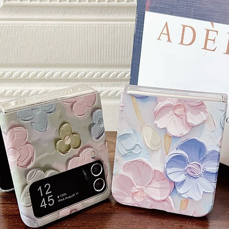 Phone Case For Samsung Galaxy Z Fold 7 Z Flip 7 Z Flip 6 Z Flip 5 Z Flip 4 Back Cover Shockproof Flower Floral2