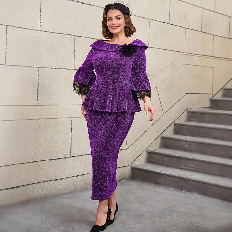 Retro Vintage 1950s 1960s Midi Dress Cocktail Dress Sequins Slit Fit and Flare Fancy Dress Women's Formal Party & Evening Retro Theme Party Adults' Dress Fall & Winter4