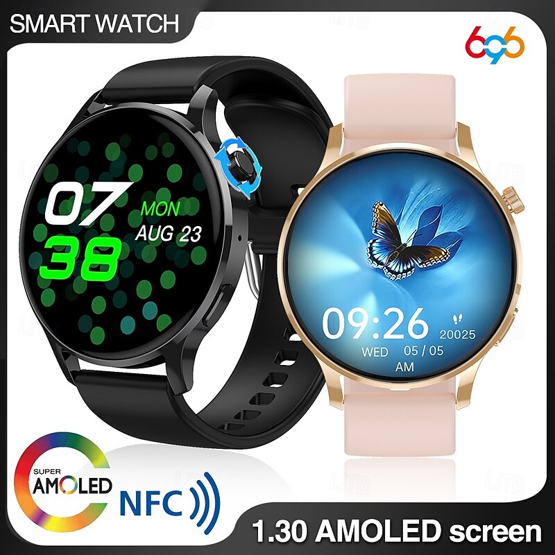 Watch3 Pro Smart Watch 1.3 inch Smartwatch Fitness Running Watch Bluetooth Pedometer Call Reminder Activity Tracker Sleep Tracker Heart Rate Monitor Compatible with IP 67 Women Heart Rate Monitor2