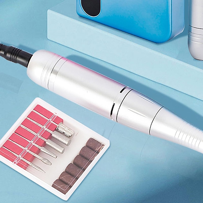 Nails Polishing Machine 45000rpm Nails File Drill Set Adjustable Speed Electric Nails Drill Machine with Drill Bits4