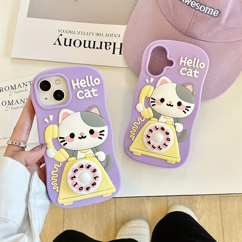 Phone Case For iPhone 16 15 14 Pro Max Plus 13 Pro Max Back Cover Shockproof Cartoon Silicone2