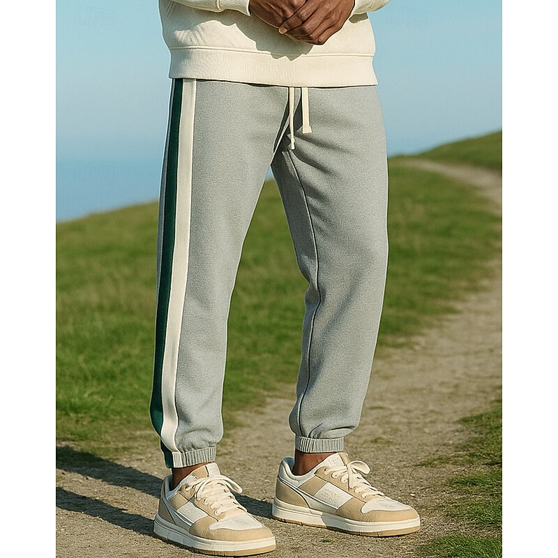 Men's Running Pants Sports Trousers Jogger Sweatpants Zipper Pocket Bottoms Athleisure Gym Workout Fall Sun Protection Windproof Lightweight Outdoor Running Yoga Loose Fit Sportswear Activewear3