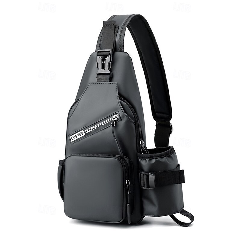 Men's Waterproof Crossbody Sling Bag – Lightweight Casual Chest Bag with Multiple Compartments, Adjustable Strap, and Water-Repellent Fabric for Travel, Outdoor and Daily Use - Main Image