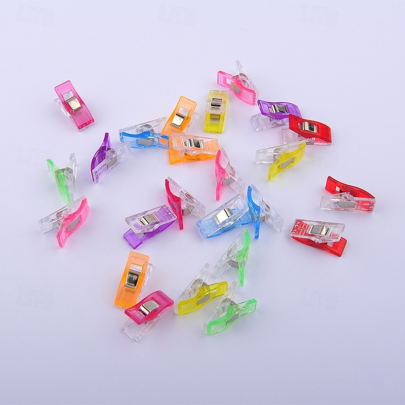 100pcs Plastic Sewing Clips for Quilting and Crafting, Premium Binding Clips with Strong Grip, Assorted Colors, Fabric Notions for Sewing, Patchwork, DIY Supplies4