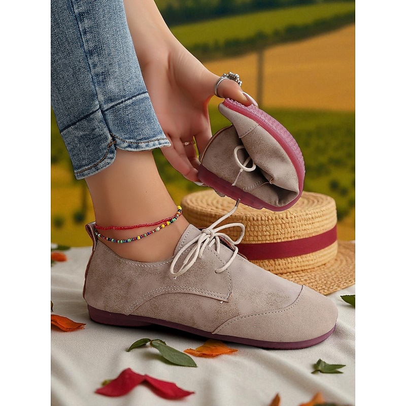 Women's Soft Wide Toe Flat Shoes, Comfortable Casual Style, Ideal for Everyday Wear, Walking and Outdoor Activities in Fall4