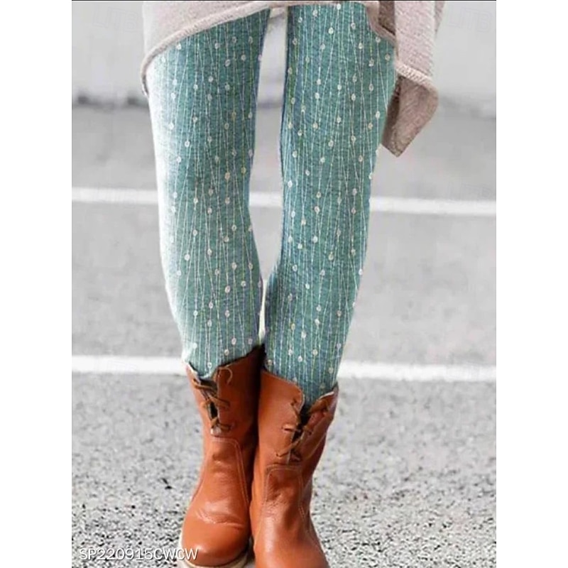 Women's Leggings Vacation Vintage Fashion Ankle-Length High Waist Graphic Abstract Printing Soft Breathable High Elasticity Outdoor Daily Black White Blue Brown Spring Fall Winter Slim Fit2