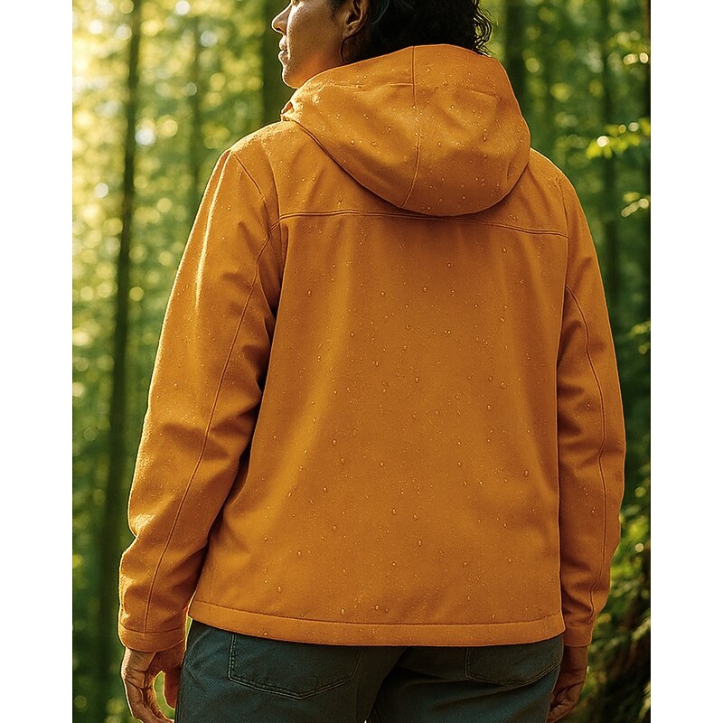 Women's Windbreaker Hiking Jacket rain coat Outdoor Waterproof Windproof Lightweight Hiking Outfits Hiking Clothes Spring Autumn / Fall Top Camping / Hiking / Caving Running Yellow2