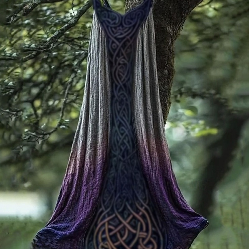 Women's Midi Dress Casual Dress Swing Dress Summer Dress Boho Dress Vintage Fashion Daily Beach Weekend Regular Fit Graphic Sleeveless Crew Neck Purple Summer Spring