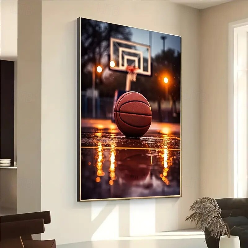 Modern Basketball Nostalgic Canvas Poster - Frameless Wall Art Suitable For Bedroom And Living Room Decoration4