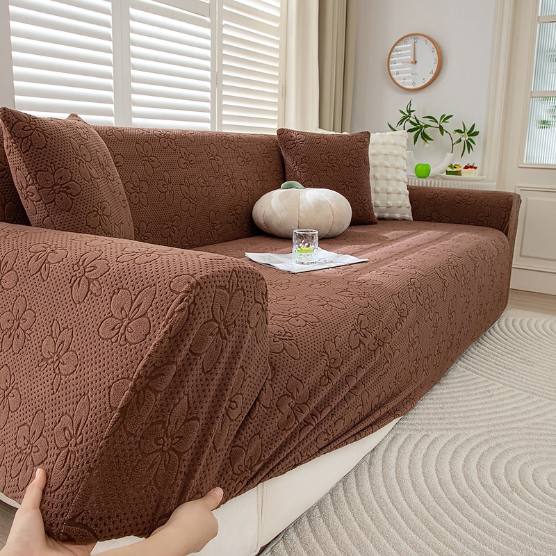 Chenille Sofa Covers For Living Room Thick Jacquard Elastic All-Inclusive Couch Cover Stretch L-shaped Corner Sofa Slipcovers 1/2/3/4Seate