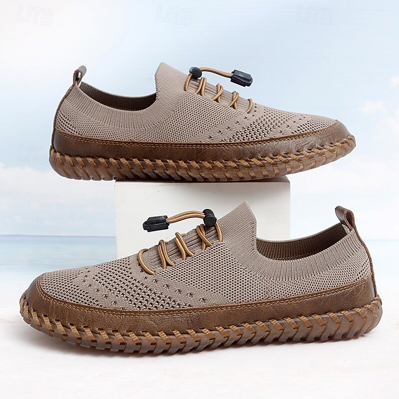 Men's Breathable Slip-On Walking Shoes with Elastic Toggle – Lightweight Summer Sneakers for Outdoor Activities, Travel and Casual Outfits2