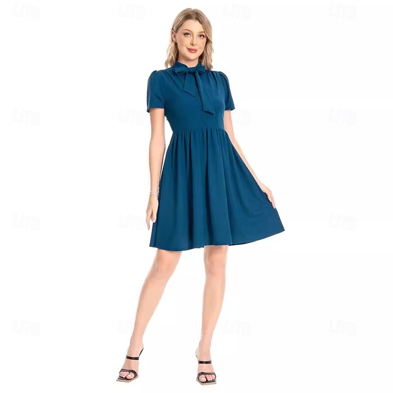 Retro Vintage 1950s Rockabilly Midi A Line Dress Flare Dress Fancy Dress Women's Vacation Casual Adults' Dress Spring & Summer4