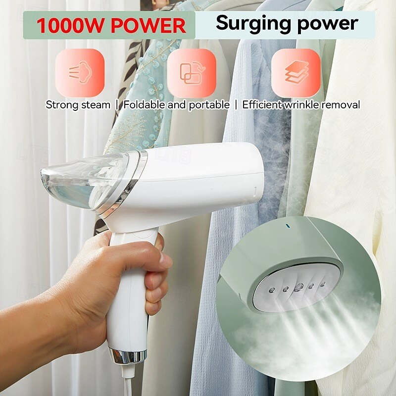 Handheld Steam Iron 1000W Clothing store Handheld Hanging Iron Machine Portable Folding Mini Travel Household Steam Brush Tool