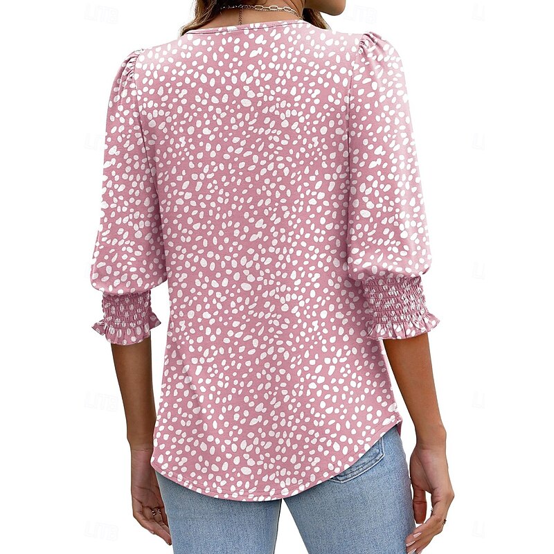 Women's Blouse Floral Leaf Tropical Stylish Casual Long Sleeve Crew Neck Regular Tops Daily Print Yellow Light Green Pink Navy Blue Blue Summer Spring Fall2
