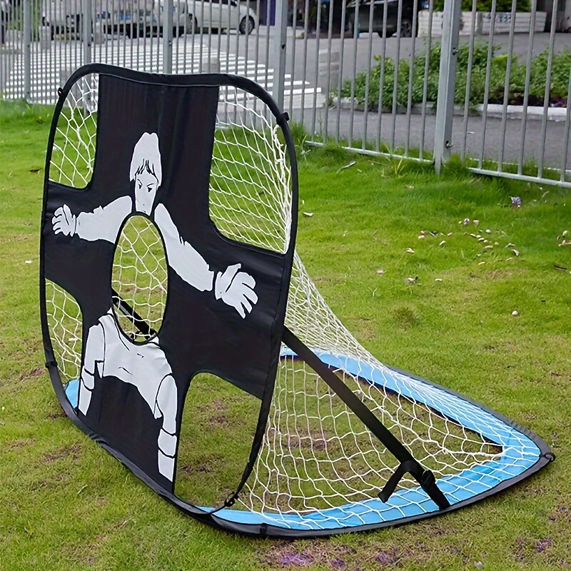 1-Pack Durable PA Material Portable Folding Soccer Goal with Target Practice Design Unisex-Youth Indoor & Outdoor Training Equipment4