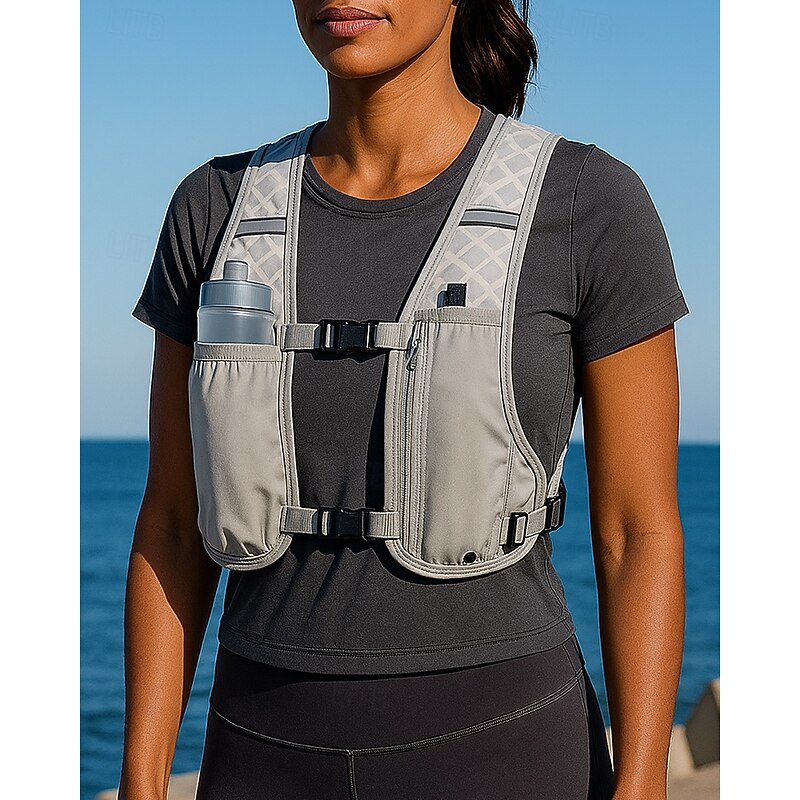 Running Vest Hydration Vest Backpack Reflective Waterproof Lightweight Nylon with a 550ML Kettle for Marathon Hiking Trail Race3