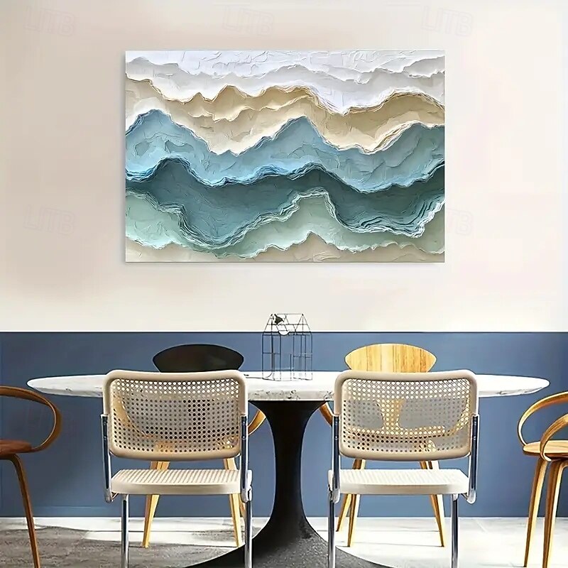 Modern Abstract Canvas Art Frameless Living Room And Bedroom Wall Decoration White2