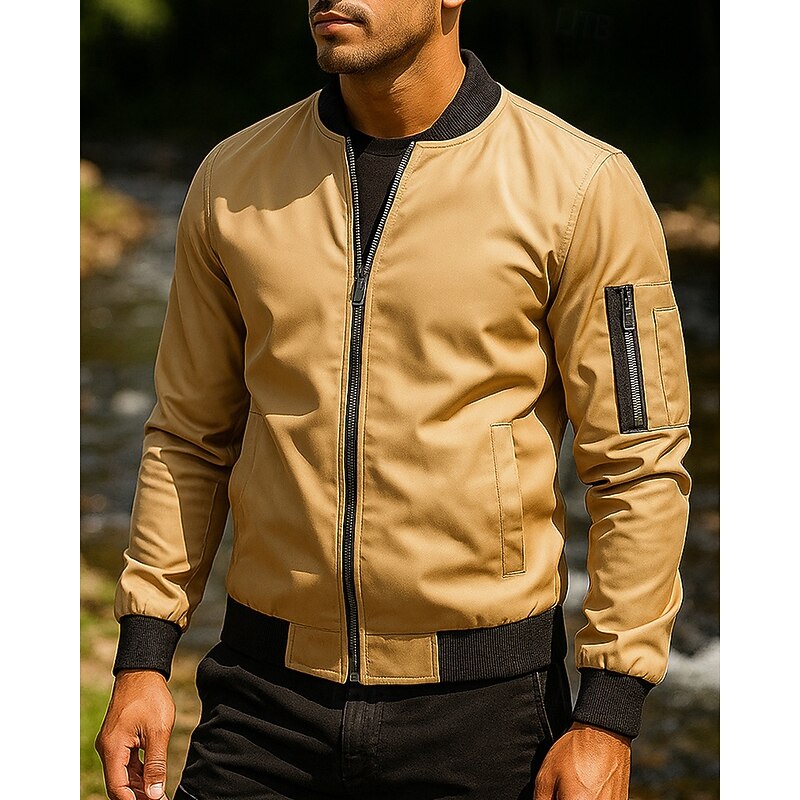 Men's Windbreaker Hiking Jacket rain coat Outdoor Waterproof Windproof Lightweight Hiking Outfits Hiking Clothes Spring Autumn / Fall Top Camping / Hiking / Caving Running Black Burgundy Green