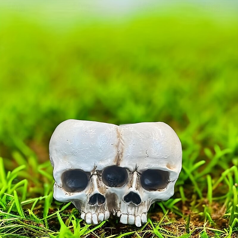 1pc Super Cool Skull Flower Pot Decoration for Halloween and Day of the Dead - Indoor and Outdoor Table and Ornament Decoration with Horror Atmosphere4