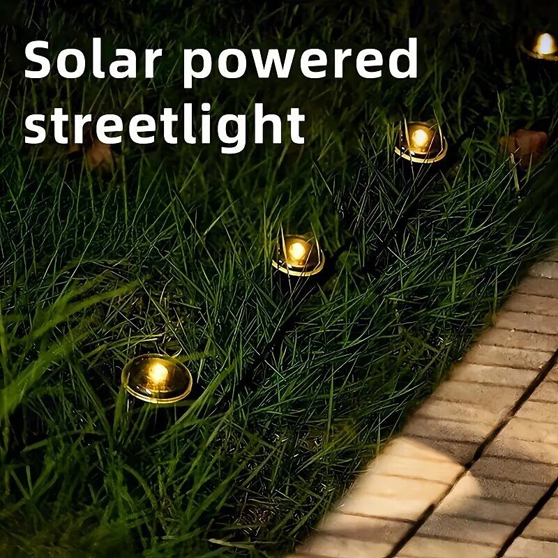 Solar Guidepost Ground Lights 15/30 Packs Flat Solar Lights Outdoor Waterproof Solar Disk Landscape Lights for Garden Pathway Wall Steps Decks Yard Lawn Walkway (Warm White/Cold White)4