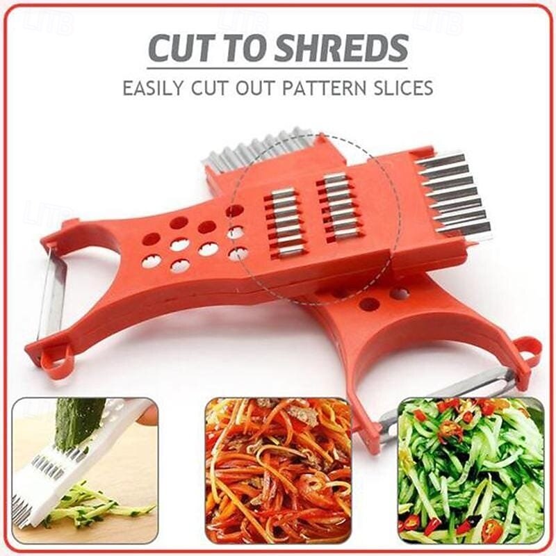 5 in 1 Peeler Grater Multifunctional Kitchen Tool for Shredding Slicing Grating and Peeling Vegetables Handy Vegetable Cutter for Potatoes Carrots Cucumbers and More4