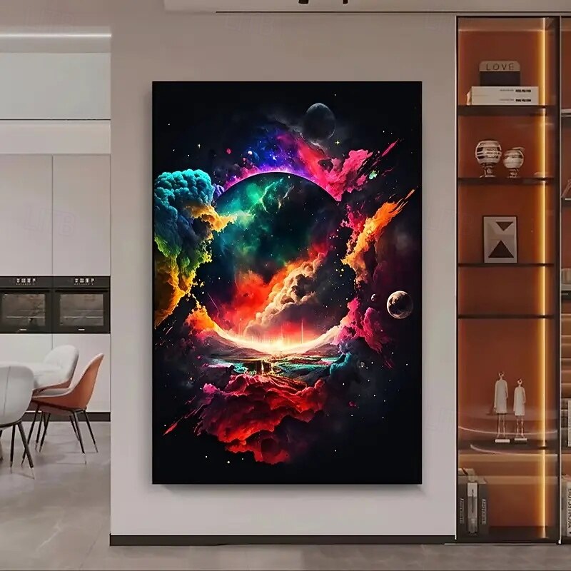 Colorful Universe Canvas Poster Frameless Modern Art For Bedroom And Living Room Decoration Frameless Painted