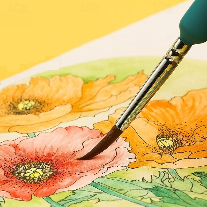 10 Pcs Very Fine Watercolor Edging Pen Set for Nail Art Sketching Students Colored Liner Brushes for Gouache Acrylic Detailing and Outline Painting4