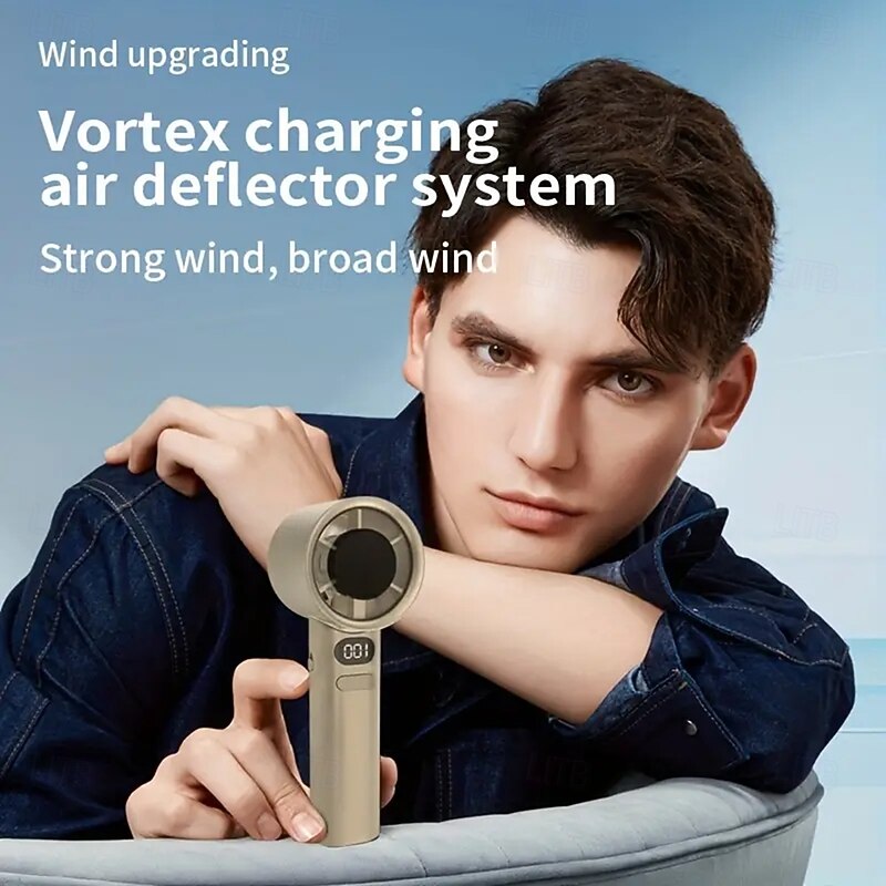 New Mini Handheld Fan 120 Speed Portable Bladeless Handheld Fans Instant Cooling Rechargeable Stylish Personal Fan for Women Men4