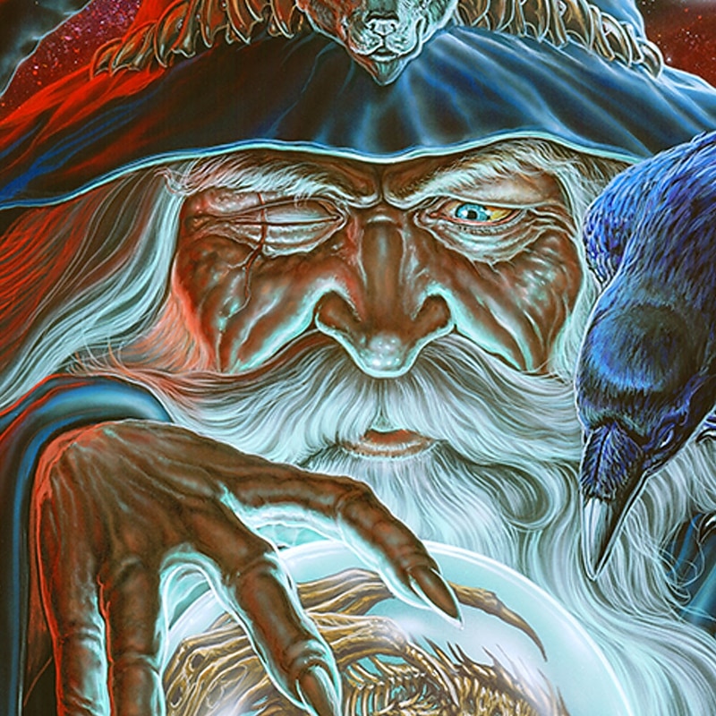 Ed Beard Halloween Men's Wizard T Shirt Short Sleeve T shirt 3D Print Crew Neck Shirt Gothic Horror Party Street Casual Blue Summer Spring All Seasons Clothing Apparel S M L XL XXL XXXL 4XL2