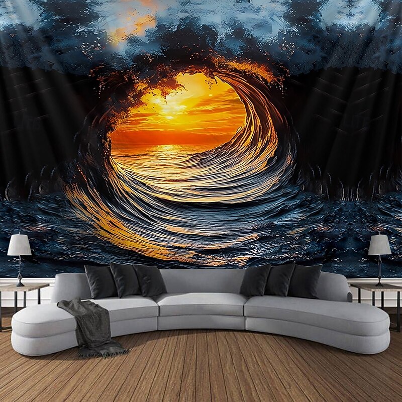 Nautical Hanging Tapestry Photograph Backdrop Wall Art Large Tapestry Mural Decor Blanket Curtain Home Bedroom Living Room Decoration Death Selfie Summer Ocean