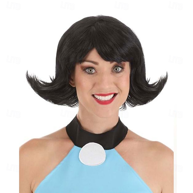Women's Flintstones Adult Betty Rubble Wig Halloween Cosplay Party Wigs