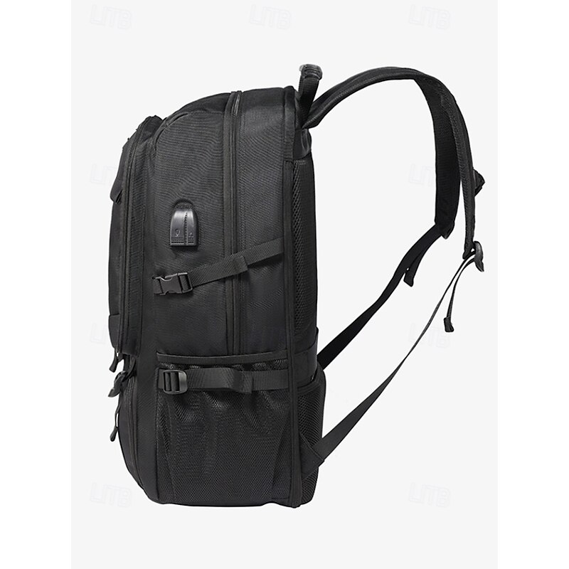 Men's Expandable Large Capacity Backpack with Water-Repellent Fabric, USB Charging Port, Multi-Compartment Design, Casual Outdoor and Travel Laptop Bag4