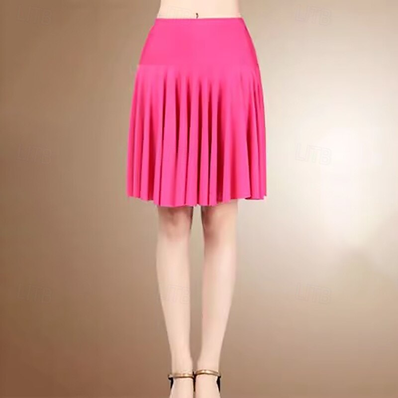 Latin Dance Skirts Draping Split Joint Women's Performance Training Natural Milk Fiber4