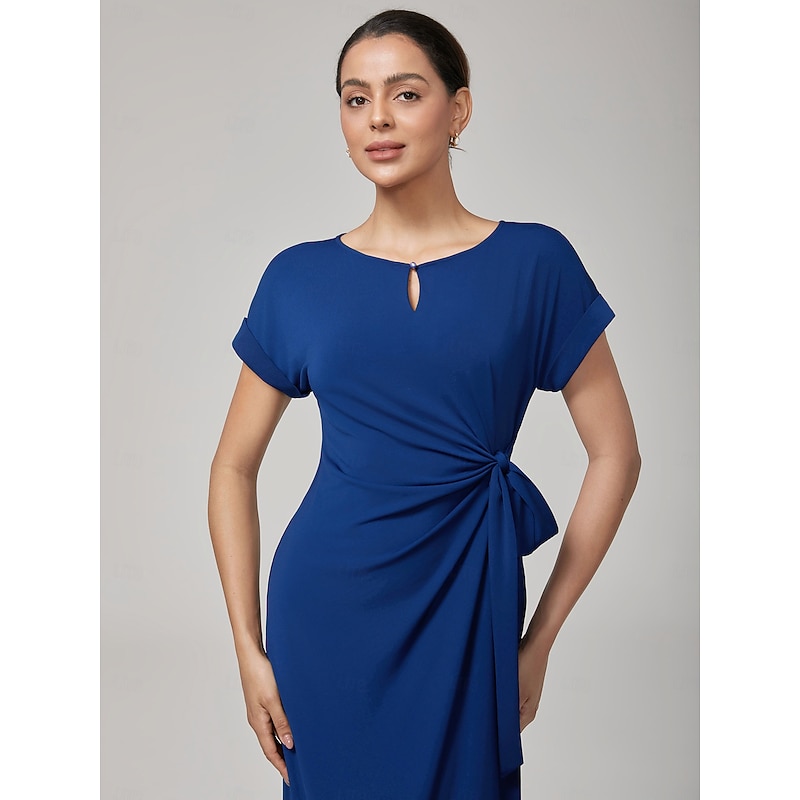 Elegant High Stretch Belted Maxi Dress4