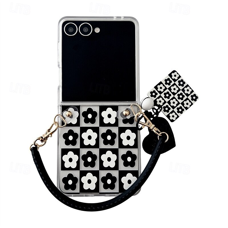 Phone Case For Samsung Galaxy Z Flip 7 Z Flip 6 Z Flip 5 Z Flip 4 Back Cover Shockproof Heart Butterfly Flower Floral PC2