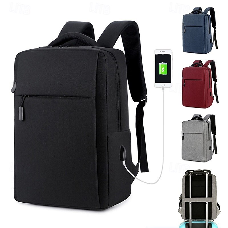 Men's Slim Laptop Backpack with USB Charging Port – Anti-Theft Business Travel Bag for Work, School and Daily Commute4